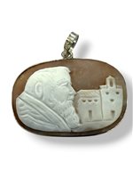 Pendant Mandile 1922 Woman Cammei  in Silver Conchiglia 2MCICM80